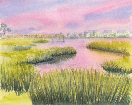 Marsh Walk - Postcard